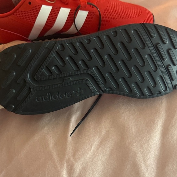 Adidas Men's Red and White Sneakers - Picture 2 of 5